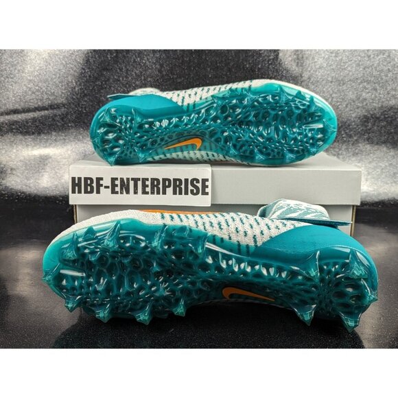 Nike Alpha Menace Elite 2 Flyknit Football Dolphin Teal White Men's Size 11 NEW - Picture 3 of 8